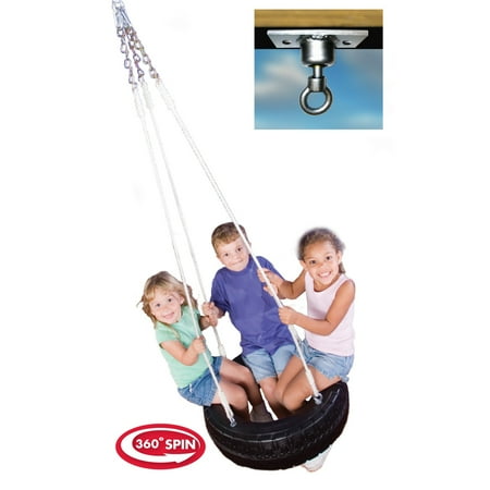 Swing N Slide Plastic Tire Swing With Rope And Swivel Mount