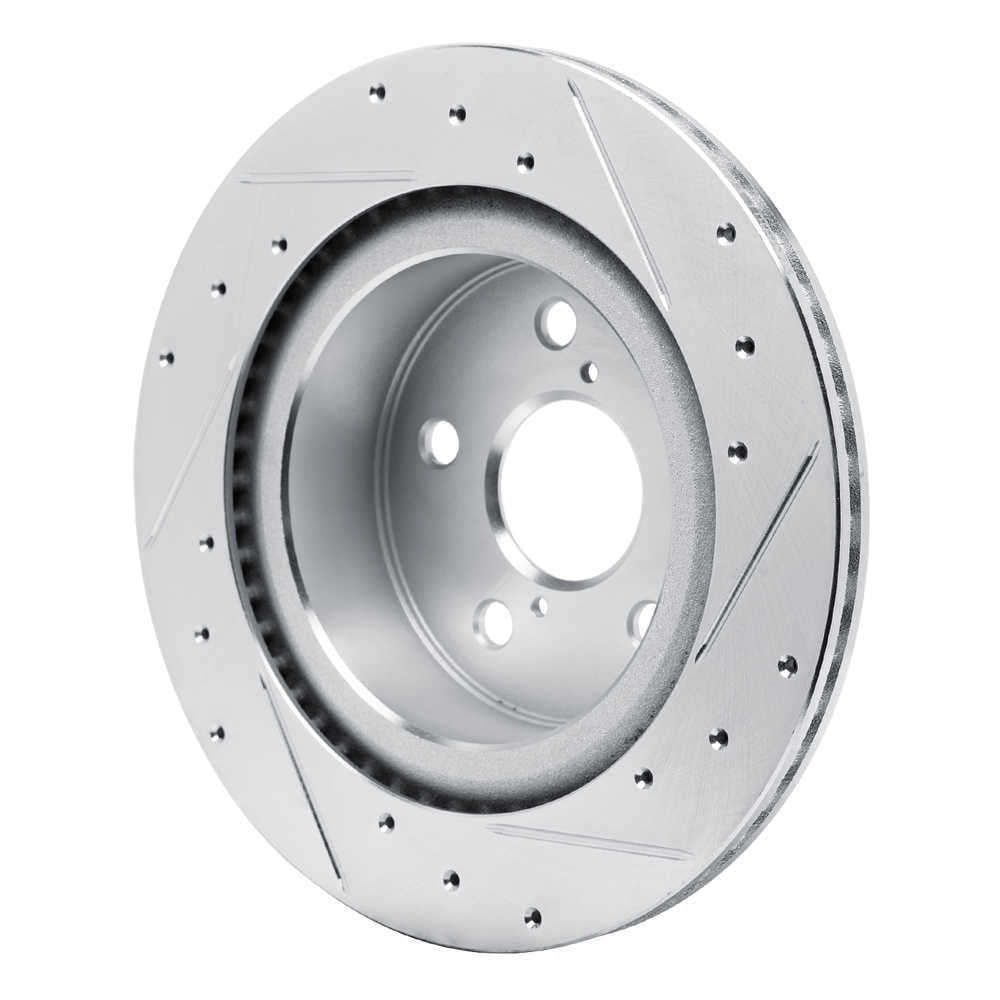 Dynamic Friction Company 631-75056L DFC Brake Rotor - Drilled And Slotted - Silver