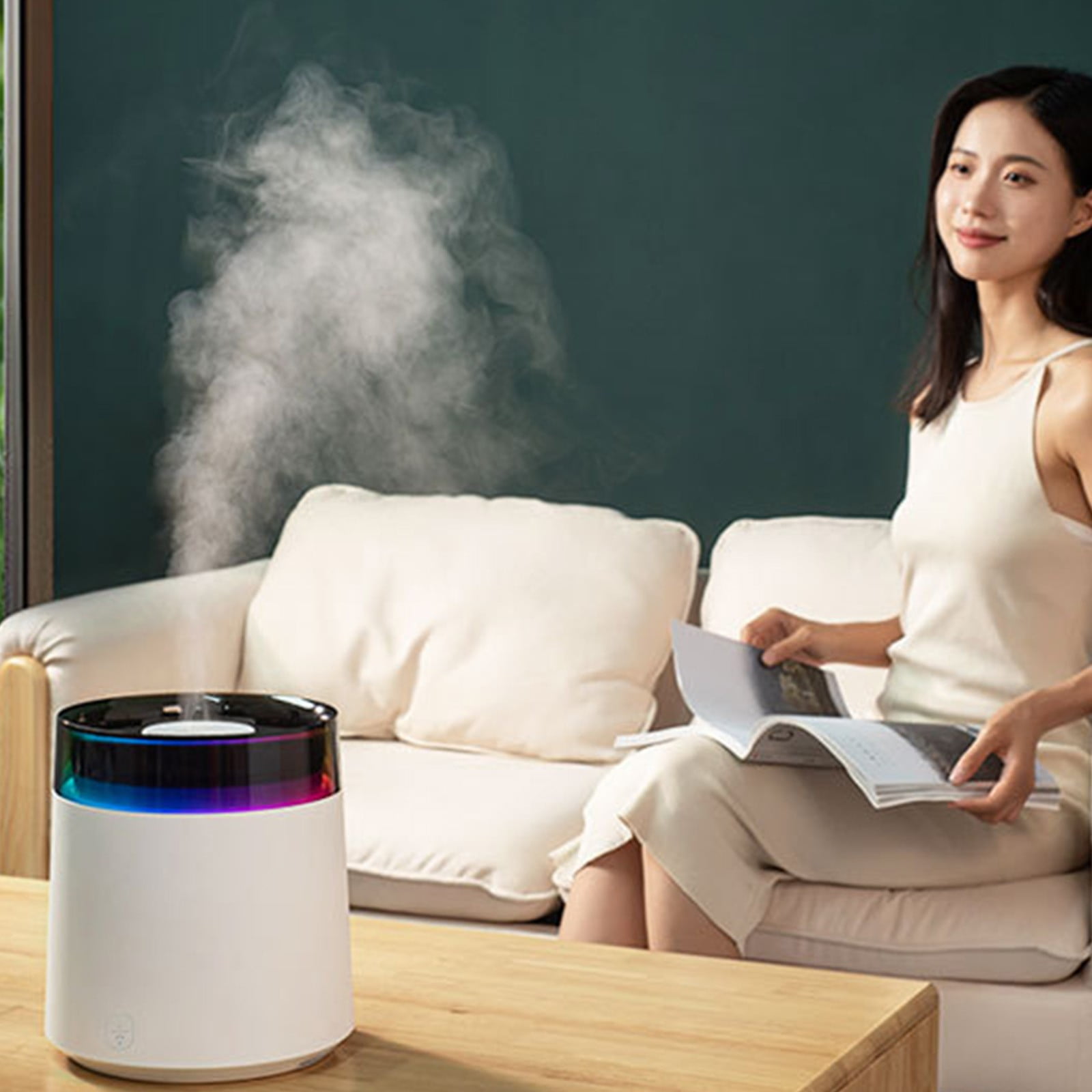 BOBOMOTI Humidifiers for Home Cool Mist Top-Fill Ultra-Quiet Humidistat for Baby Nursery Plants Aromatherapy Diffuser Clearance