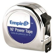 1Pc Empire Power Tape Measure, 3/4" X 16ft, Metal Case, Chrome, 1/16" Graduation (616)D6