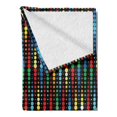 thumbnail image 2 of Colorful Soft Flannel Fleece Throw Blanket, Geometric Polka Dots Composition with Halftone Pattern on Dark Toned Background, Cozy Plush for Indoor and Outdoor Use, 50" x 60", Multicolor, by Ambesonne, 2 of 5