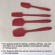 thumbnail image 5 of Juego de espátulas de silicona Unique Bargains Calor Resistente Rojo, 5 of 7