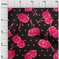 thumbnail image 2 of oneOone Cotton Cambric Magenta Fabric Cherry Dress Material Fabric Print Fabric By The Yard 56 Inch Wide, 2 of 4