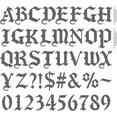 thumbnail image 4 of 6.3 Inch Metal Gothic Font Lettering Stencil Stainless Steel Old English Font Ancient Alphabet Number Template Runes Punctuation Stencils for Painting Wood Burning Engraving Crafts, 4 of 8