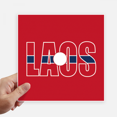thumbnail image 1 of Autocollants Drapeau du Laos Nom Mural Autocollant pour Ordinateur Portable Auto-Adhésif, 1 of 1