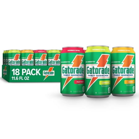 Gatorade Thirst Quencher Sports Drink Cans, Variety Pack, Electrolytes, 11.6 fl oz Cans (18 Pack)