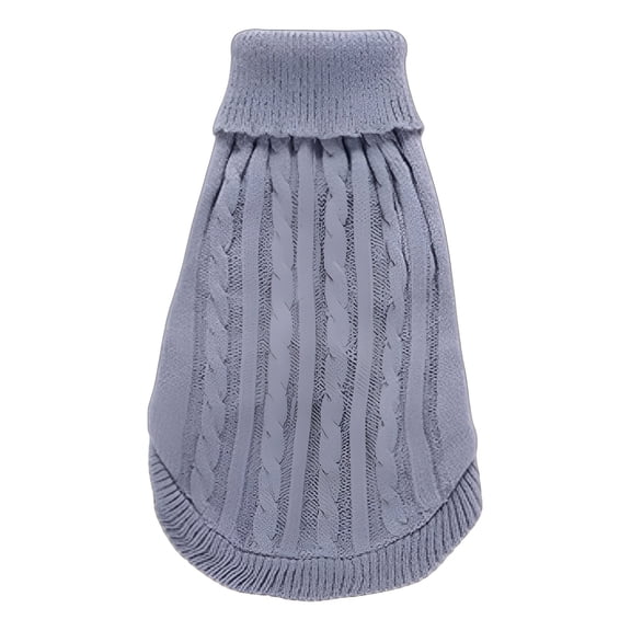 FLORNIX Dog Sweater,Classic Neckline Dog Coat,Cozy Structure Dog Jacket,Gray,XXL