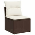 thumbnail image 5 of vidaXL Garden Sofa Set Brown, Cream White, 5 of 9