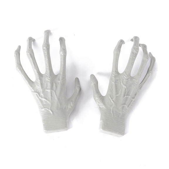 Hxlamzoo 2024 Halloween Supplies 1 Pair Halloween Skeleton Hands Plastic Hand, Skull Claw Skeleton Model Scary Hands For Halloween Decoration Horror Prank Cosplay Party Haunted House Terro