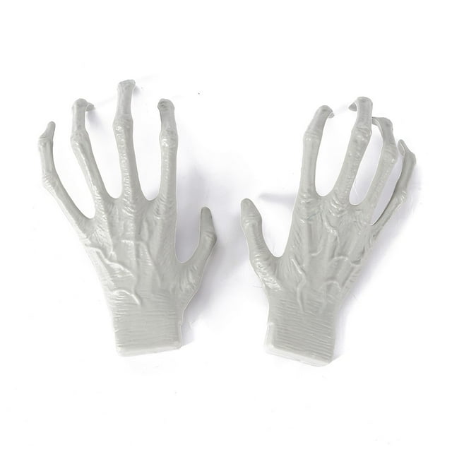Halloween Party Decorations 1 Pair of Halloween Skeleton Hands Plastic Hands, Skeleton Claws Skeleton Model Horror Hands,For Halloween Decoration Horror Prank Role-Playing Party Haunted House