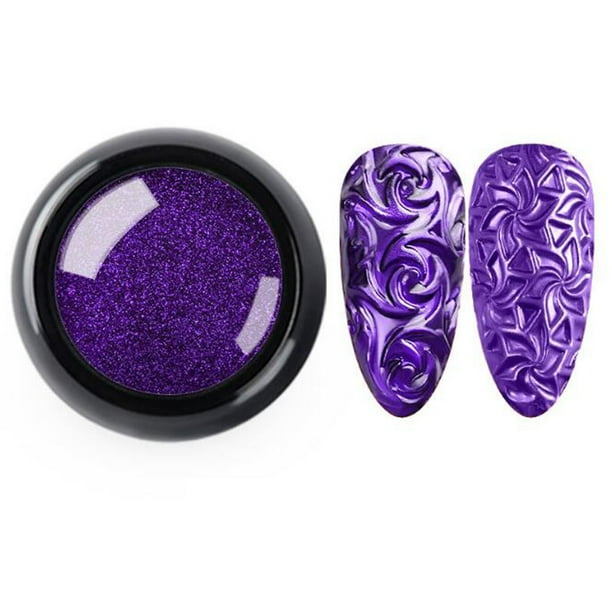 Polvo de uñas con brillo efecto espejo, relieve y polvo especial para uñas