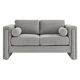 thumbnail image 5 of Loveseat Sofa Couch, Light Grey Gray, Fabric, Living Kitchen Cafe Bistro Hospitality Restaurant, Modern Contemporary HB34800, 5 of 9