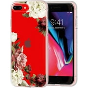 For Samsung Galaxy S24+ /S24 Plus Floral Patterns Design Transparent TPU Silicone Shock Absorption Bumper Hard Back Phone Case Cover by Xpression - Pink Roses Flower