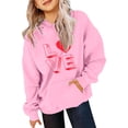 thumbnail image 2 of FAOWME Sweat à Capuche pour Filles Manches Longues Chandail en Molleton Graphique Mignon Rose 6-7 Ans, 2 of 3