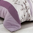 thumbnail image 5 of Chezmoi Collection Everly California King Bed in a Bag 7-Pieces Luxury Lavender Purple Gray Cherry Blossom Floral Embroidery Comforter Set with Sheets All Season Bedding Set, California King, 5 of 10