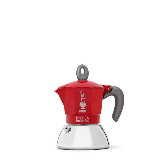 Moka Pot Bialetti Moka Induction, 2 tazas, rojo espresso