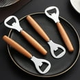 thumbnail image 4 of Matoen Stainless Steel Bottle Opener with Wooden Handle, 4 of 9
