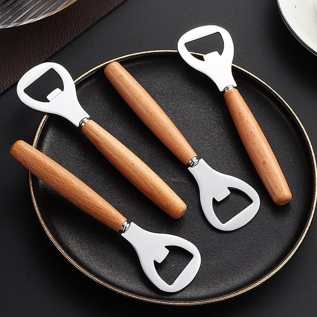 RKSTN A Corkscrew Stainless Steel Bottle Opener with Wooden Handle Kitchen Gadgets