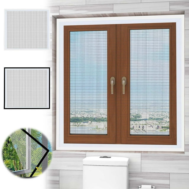 Malla magnética para ventanas - Malla fina para puertas y ventanas - Instalación sencilla Sin herramientas - Malla de malla de fibra de vidrio lavable - 1 pack