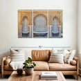 thumbnail image 2 of Elephant Stock Moroccan Mausoleum Fountain Wall Art - Horizontal Multi Panel Canvas - Living Room Wall Decor - Architecture Multi Panel - Brown And Beige Decor - 57" x 36", 2 of 8