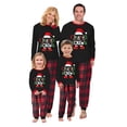 thumbnail image 1 of Conjunto de pijama familiar navideño 2024, pijama con parte superior estampada bonita y pantalones a cuadros, ropa de dormir festiva a juego para toda la familia, 1 of 5