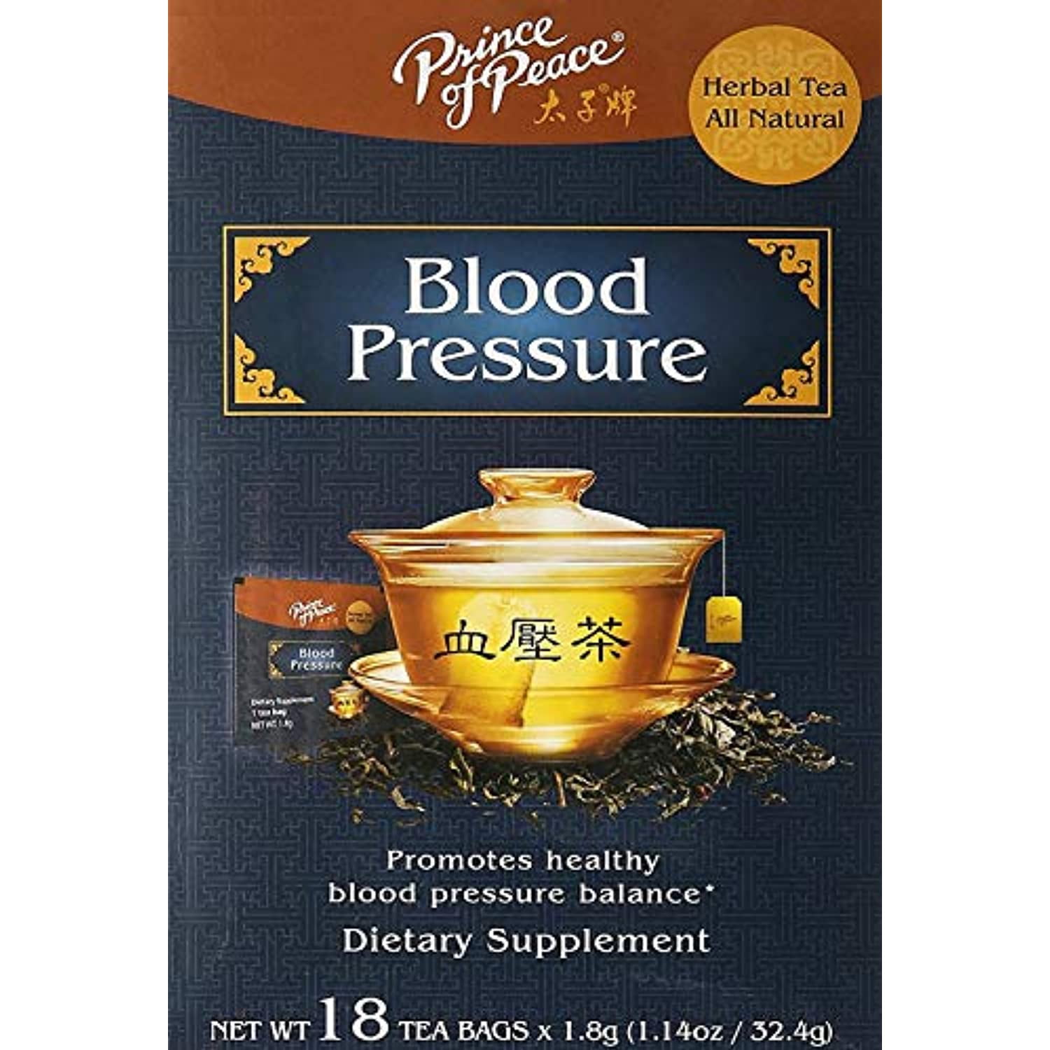 Prince Of Peace Blood Pressure Tea, 18 Tea Bags Prince Of Peace