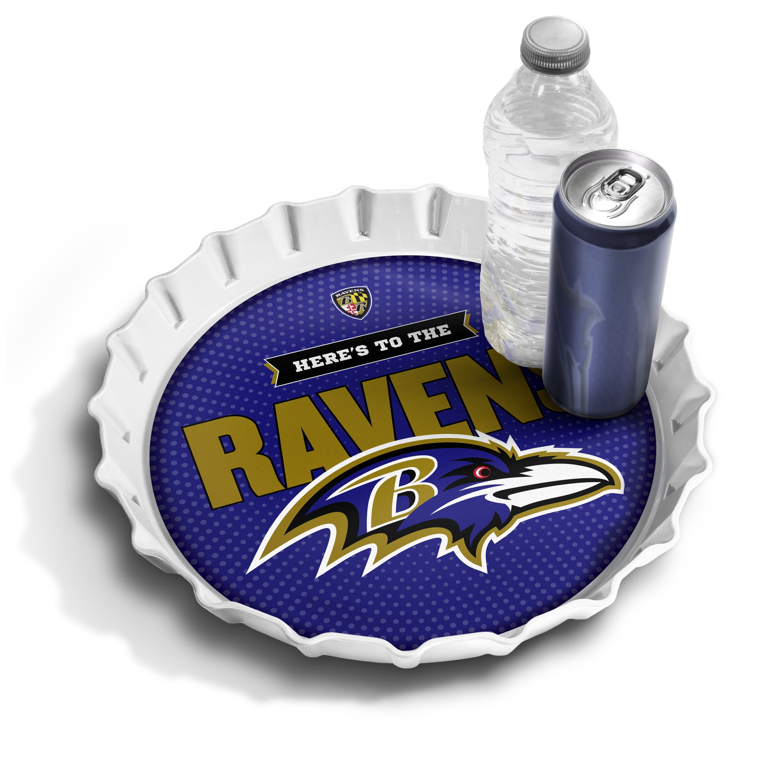 YouTheFan NFL Baltimore Ravens Bottle Cap Serving Tray