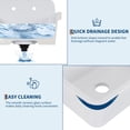 thumbnail image 3 of QinaQin 30 x 20 Inch Utility Sink,Ceramic Laundry Sink with High Backsplash,Wall Mount for Washing Room,Bathroom,White, 3 of 6