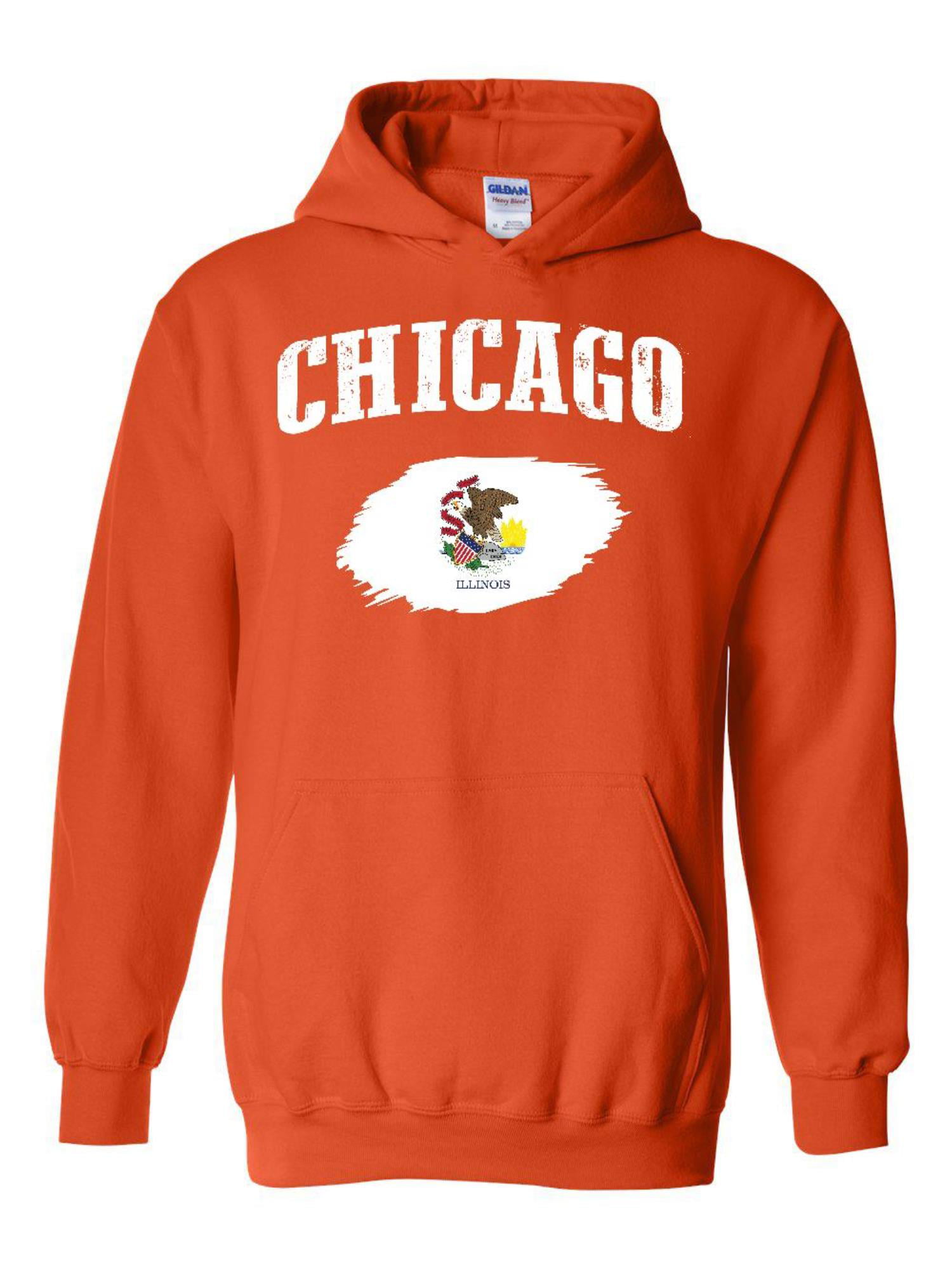Normal is Boring - Unisex Chicago Flag Hoodie Sweatshirt - Walmart.com ...