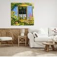 thumbnail image 2 of Stupell Industries Cat in Garden Window Animals & Insects Painting Gallery Wrapped Canvas Print Wall Art, 36 x 36, 2 of 7