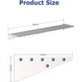 thumbnail image 1 of GloryStar Kitchen Storage Rack and Organization, Stainless Steel Metal Wall Shelf with 10 S Hooks, 1 of 5