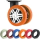 thumbnail image 1 of fundas de ruedas de equipaje, equipaje, resistente al desgaste, antiruido, fundas protectoras de ruedas de silicona para ruedas giratorias de 2-2.4 pulgadas, Naranja, Suave, Silencioso, 1 of 3