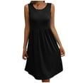 thumbnail image 2 of Plus Size Dresses for Women Tank Top Dress Fashion Women Round Neck Loose Oversized Dress Casual Sleeveless Midi Dress Gift for Women, S-3XL, 2 of 4