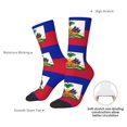 thumbnail image 6 of Womens Haitian Flag Dress Crew Socks Colorful Novelty Socks, 6 of 7