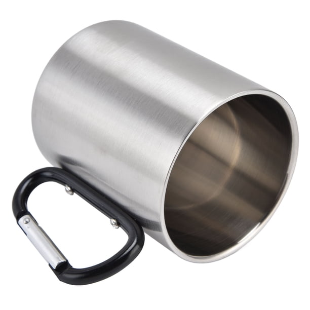 Tazas de café para acampar, taza de acero inoxidable de 360 ml, taza para acampar, artesanía excepcional