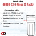 thumbnail image 2 of Captain O-Ring - 68898-32 Replacement O-Rings for 3M AP801, AP801-C, AP802, KemFlo 5000 & 10,000 Series Water Filters 3 Pack, 2 of 7