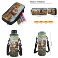 thumbnail image 6 of HELLHERO Alpaca Print School Backpack Set with Lunch Bag Pencil Case Water Bottle Cover, Daisy Print School Bag Rucksack Lightweight Gifts for Kids, 6 of 6