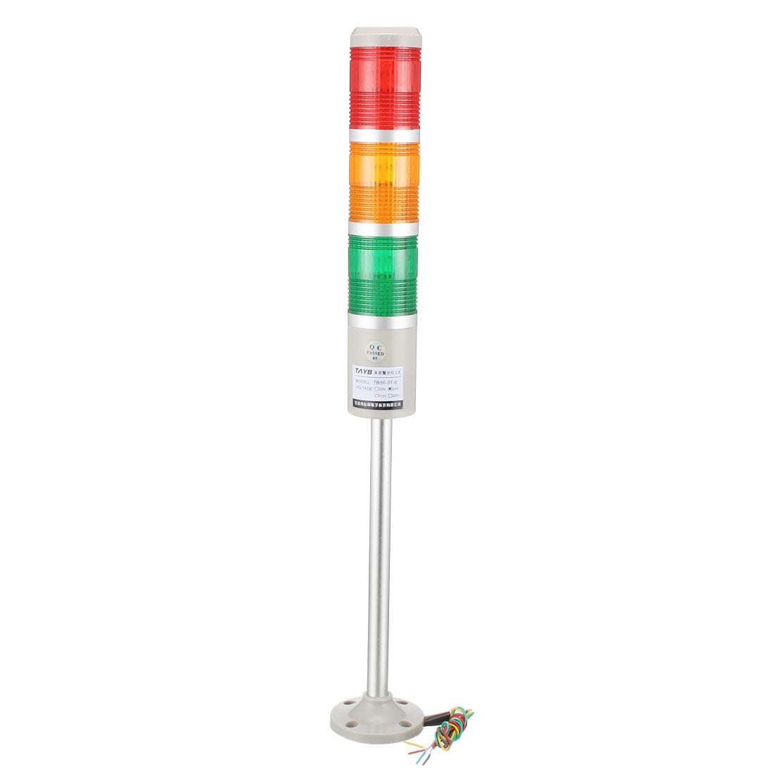 uxcell Warning Light Bulb Bright Industrial Alarm Tower Lamp DC24V Red Green Yellow TB50-3T-E