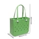 thumbnail image 2 of Bolso Hombro Picnic para Mujer Mano Playa Con Agujeros Impermeable A Prueba Arena Compras Femenino () Verde, 2 of 9