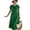 Green, variant on Womens Summer Dresses Classic Solid Stretch Midi Dresses Short Sleeve Front Knot Bow Casual Summer Clothes Yellow M