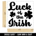 thumbnail image 2 of Luck of the Irish Shamrocks Saint Patrick's Day Self-Inking Rubber Stamp Ink Stamper - Pink Ink - Small 1 Inch, 2 of 7