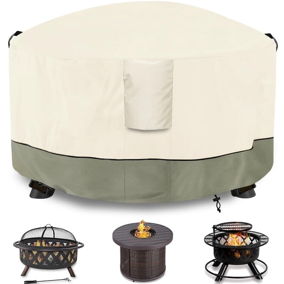 Cubierta para fogón Dalema redonda 91 cm x 61 cm impermeable beige