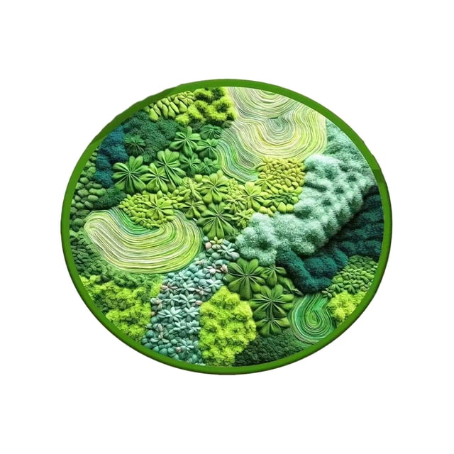 Alfombras de baño, alfombras para sala de estar, alfombra de área, alfombra de baño redonda de musgo verde, alfombra de imitación, alfombra para dormitorio y sala de estar, alfombra antideslizante par