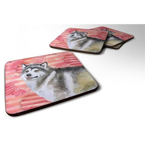 Alaskan Malamute Love Foam Coaster - Set of 4