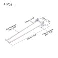 thumbnail image 2 of Unique Bargains Folding Table Legs, 4 Pack 32cm(12.6') Metal Foldable Coffee Table Legs, White, 2 of 6