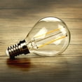 thumbnail image 6 of Luxrite G16.5 Edison Dimmable E12 LED Globe Light Bulbs, 4W=40W, 2700K Warm White, 400 Lumens 12-Pack, 6 of 7