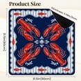 thumbnail image 2 of Mahjong Mat 31.5" x 31.5" Red Lobster Nautical Game Board Blue Striped Non-Slip Noise Reduction Mahjong Tiles Table Cover for Dominoes Poker Card Board and Tile Games, 2 of 6