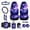 Wolf Galaxy Violet, variant on Renewold Wolf Galaxy Violet 12 PCS Car Seat Cover Set with Front Car Seat Covers Steering Wheel Cover Seat Belt Cover Trash Can Armrest Cover Rear View Mirror Cover Coaster Keychain Air Vent Bag