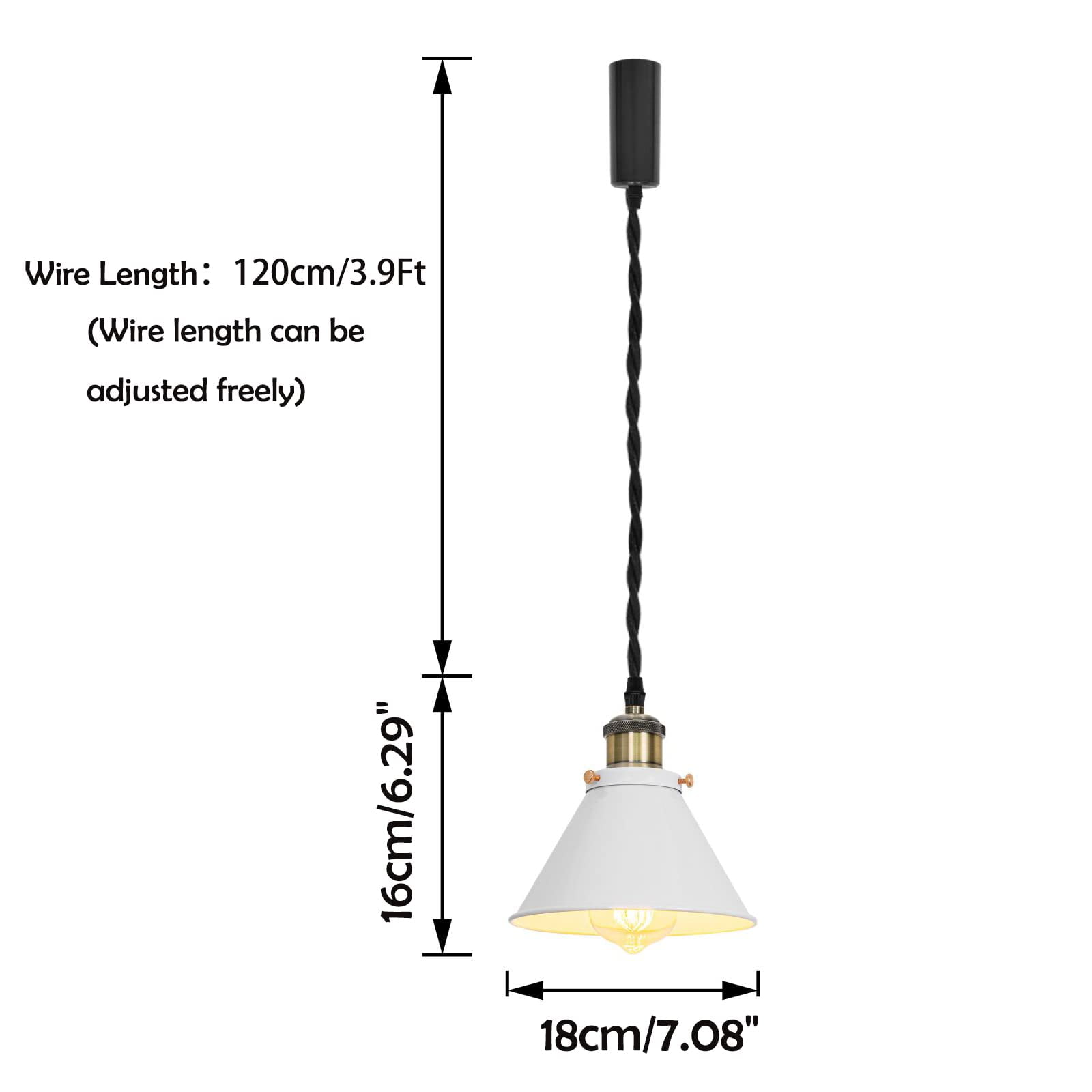 KAYYELAMP 1x Plug in Cable Track Rail, 2X Adjustable Cord White Track Lighting Fixtures Bronze E26 Base H-Type Vintage Design for Kitchen Loft(No Bulb)