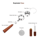 thumbnail image 5 of Portafiltro Sin Fondo, Kit de Accesorios para Portafiltro de Espresso de 3 Asas, para Máquina de Espresso Sage de 51 mm, 5 of 7